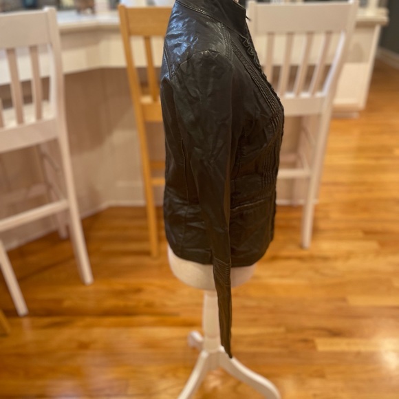 💜 5 for $25 or 3 for $18 Big chill black distressed faux leather motto j… - Picture 5 of 10